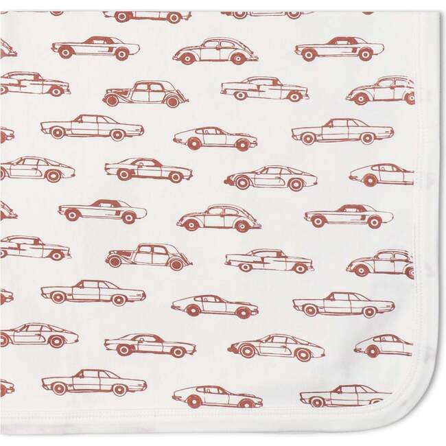 Organic Swaddle Blanket & Hat Set, Cars - Swaddles - 3