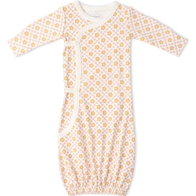Organic Kimono Infant Sleep Gown, Pop Floral - Nightgowns - 3