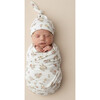 Organic Swaddle Blanket & Hat Set, Meadow - Swaddles - 2