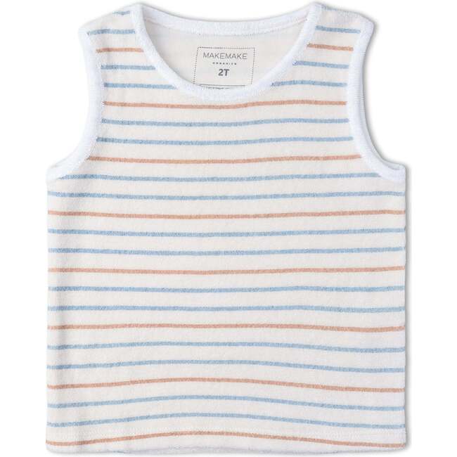 Organic Sleeveless Tee & Shorts Set, Cabana Stripes - Mixed Apparel Set - 4