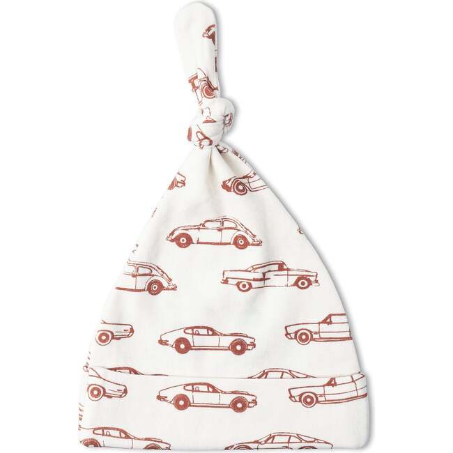 Organic Swaddle Blanket & Hat Set, Cars - Swaddles - 5