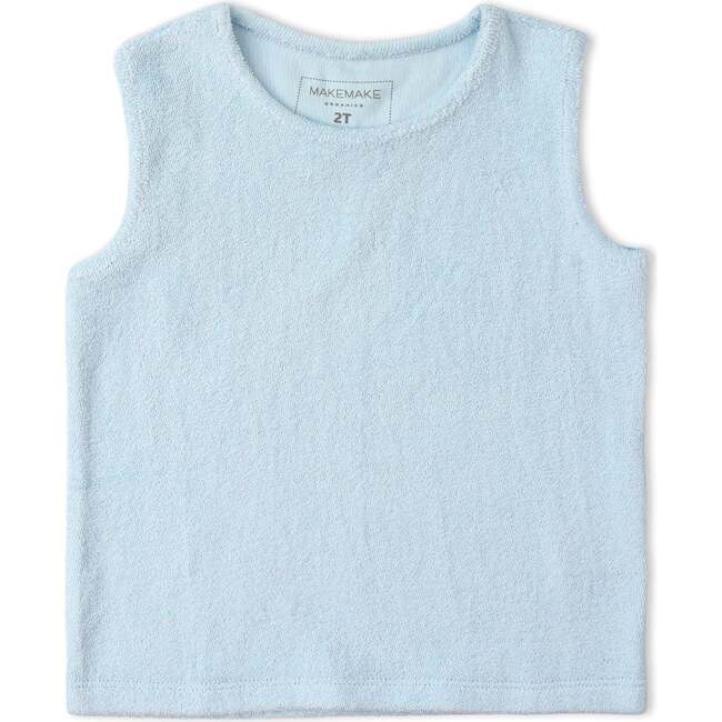 Organic Sleeveless Tee & Shorts Set, Light Blue - Mixed Apparel Set - 3