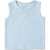 Organic Sleeveless Tee & Shorts Set, Light Blue - Mixed Apparel Set - 3 - thumbnail