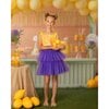 Citrus Bloom Purple Tulle Party Dress, Purple - Dresses - 3 - thumbnail
