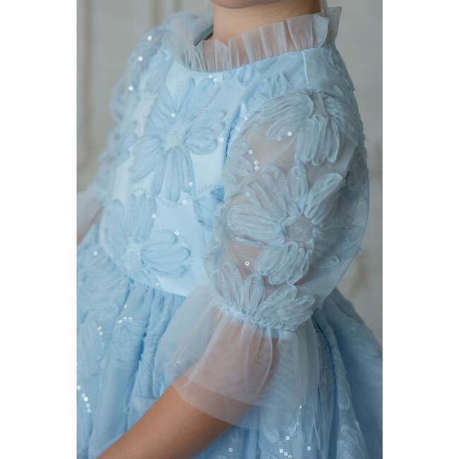 Sky Petal Music Box Dress, Blue - Dresses - 3
