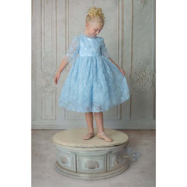 Sky Petal Music Box Dress, Blue - Dresses - 4