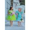 Enchanted Lime Sequin Tulle Dress, Green - Dresses - 3 - thumbnail