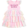 Birthday Girl Fairy Dust Short Sleeve Tutu Dress, Pink - Dresses - 1 - thumbnail