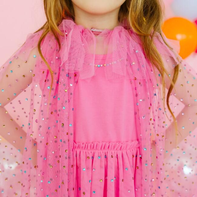 Raspberry Rhinestone Cape, Raspberry - Costumes - 3