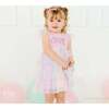 First Birthday Girl Fairy Dust Short Sleeve Tutu Dress, Pink - Dresses - 3 - thumbnail