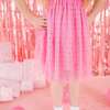 Raspberry Rhinestone Short Sleeve Tutu Dress, Raspberry - Dresses - 3 - thumbnail