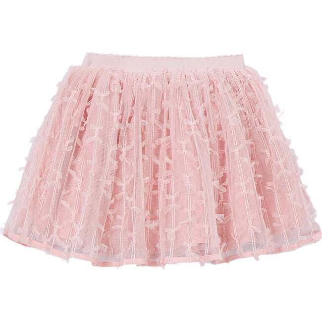 Tulle Skirt With Layered Texture, Pink