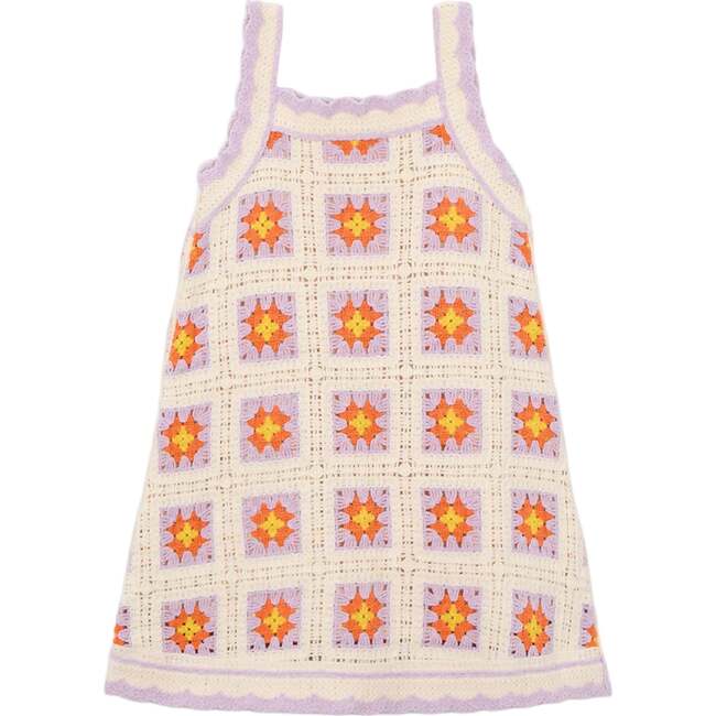Trim Crocheted Dress, Lavender
