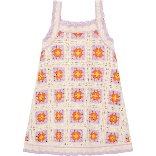 Trim Crocheted Dress, Lavender