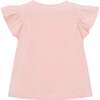 T-Shirt With Ruffled Sleeves, Pink - T-Shirts - 2