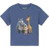 Safari Animals T-Shirt, Blue - T-Shirts - 1 - thumbnail