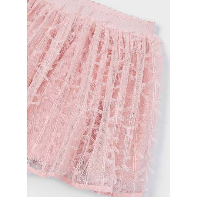 Tulle Skirt With Layered Texture, Pink - Skirts - 3