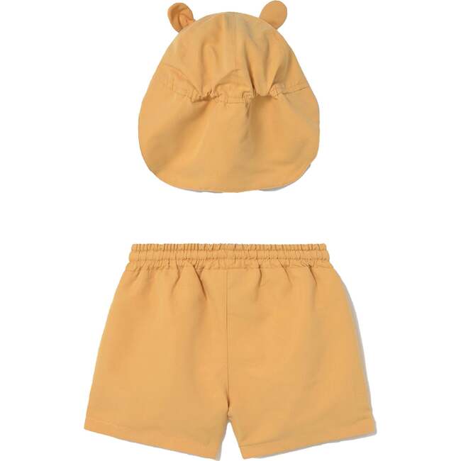 Swimwear set baby with eared hat, Yellow