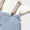 Suspenders Set, White & Blue - Mixed Apparel Set - 3