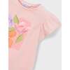 T-Shirt With Ruffled Sleeves, Pink - T-Shirts - 3