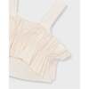 Ruffled Top, Beige - Tank Tops - 3