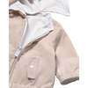 Striped Hooded Jacket, Beige - Jackets - 4