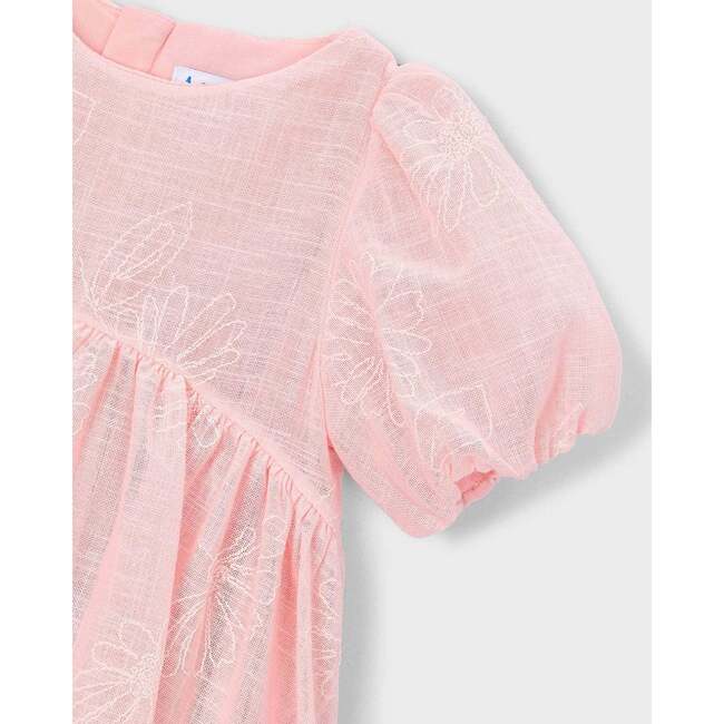 Puff-Sleeve Dress, Light Pink - Dresses - 3