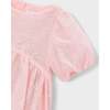 Puff-Sleeve Dress, Light Pink - Dresses - 3