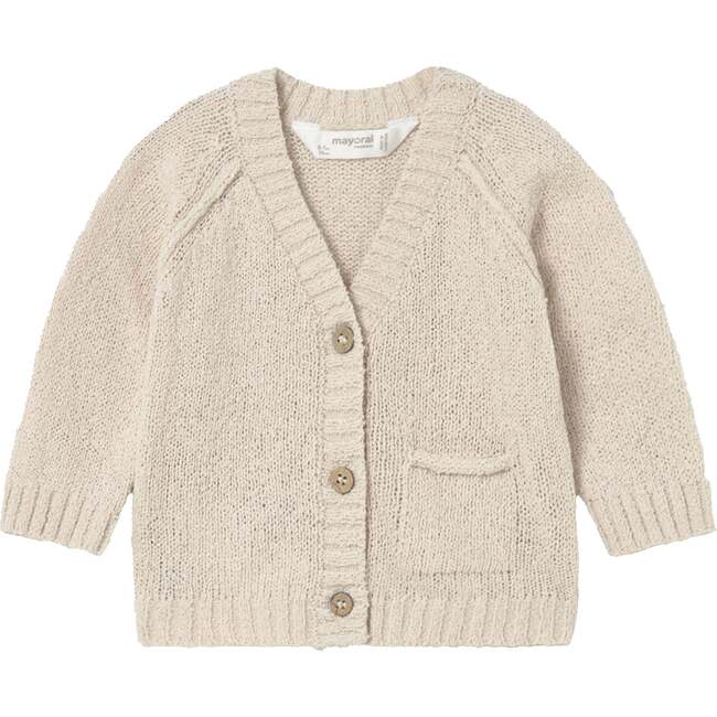 Knitted Baby Cardigan, Beige