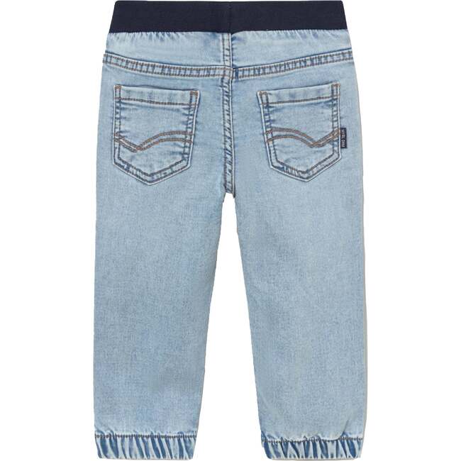 Jeans With Elastic Waistband, Light Blue