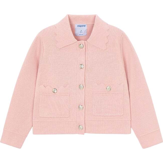 Jacket With Scalloped Detail, Pink