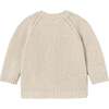 Knitted Baby Cardigan, Beige - Cardigans - 2