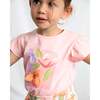 T-Shirt With Ruffled Sleeves, Pink - T-Shirts - 5