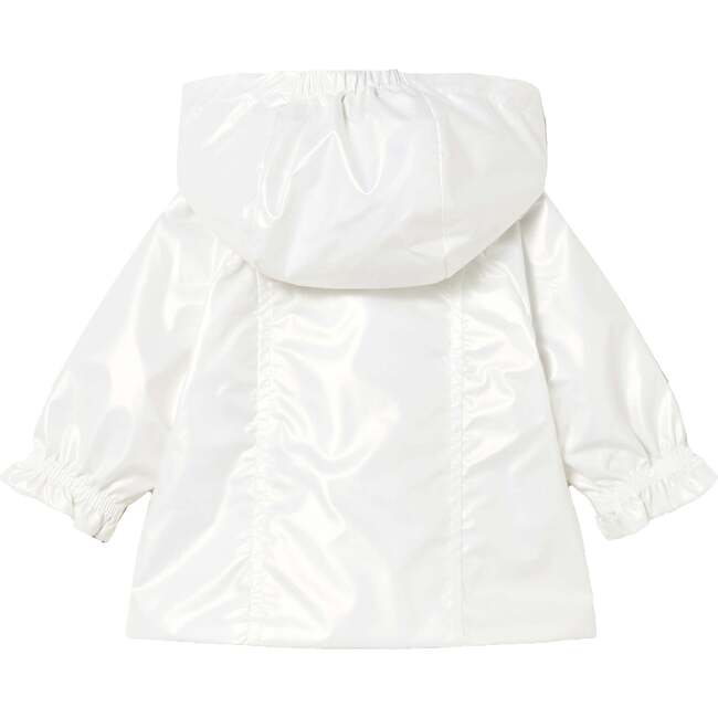 Hooded Glossy Jacket, White