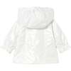 Hooded Glossy Jacket, White - Jackets - 2