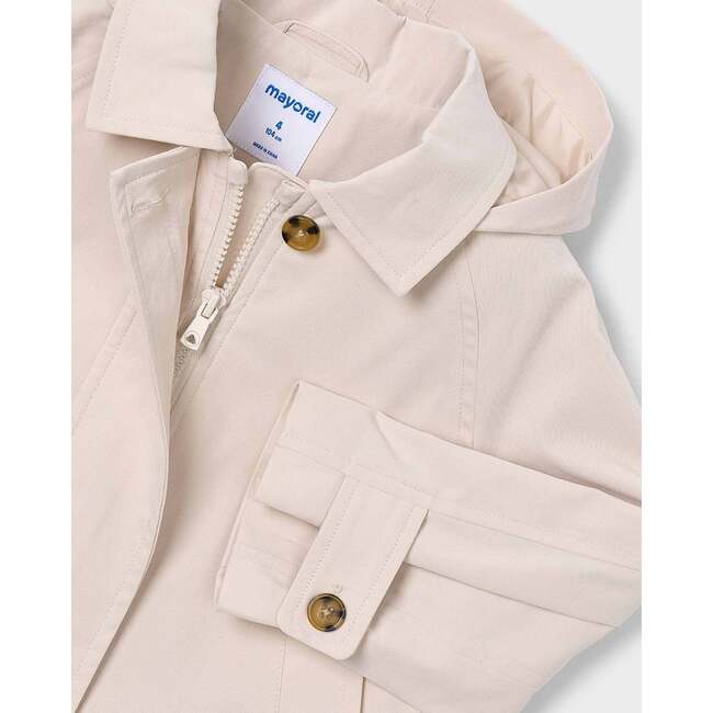 Hooded Windbreaker, Light Beige - Raincoats - 3