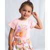 T-Shirt With Ruffled Sleeves, Pink - T-Shirts - 6