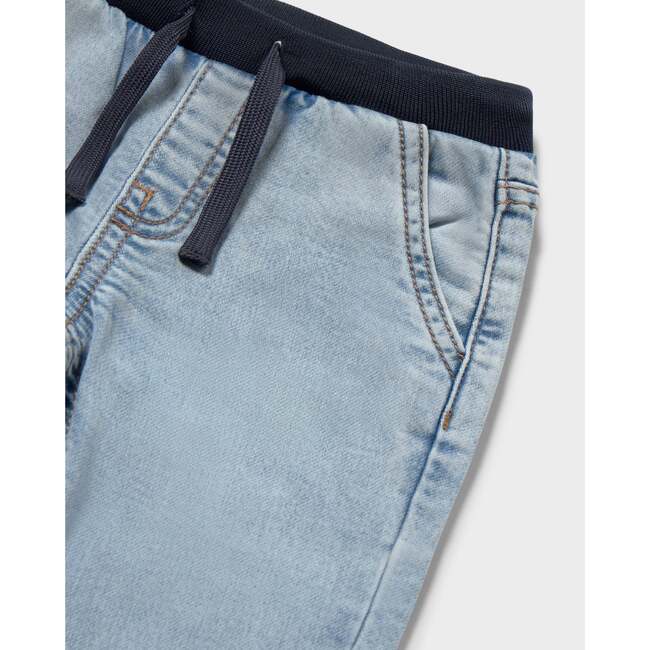 Jeans With Elastic Waistband, Light Blue - Jeans - 3