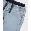 Jeans With Elastic Waistband, Light Blue - Jeans - 3