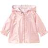 Hooded Glossy Jacket, Pink - Jackets - 1 - thumbnail