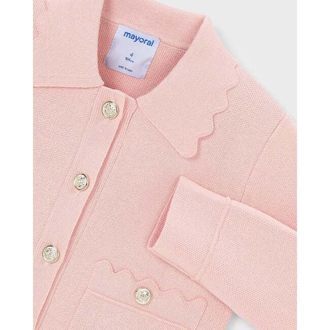 Jacket With Scalloped Detail, Pink - Jackets - 3