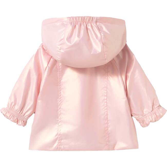 Hooded Glossy Jacket, Pink