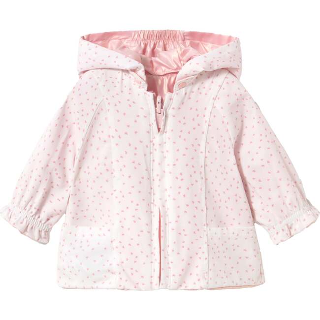 Hooded Glossy Jacket, Pink - Jackets - 3