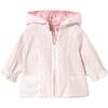 Hooded Glossy Jacket, Pink - Jackets - 3