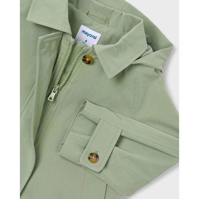 Hooded Windbreaker, Green - Raincoats - 3