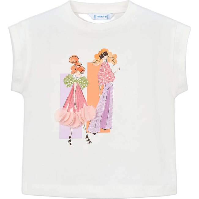 Doll Print T-Shirt, White