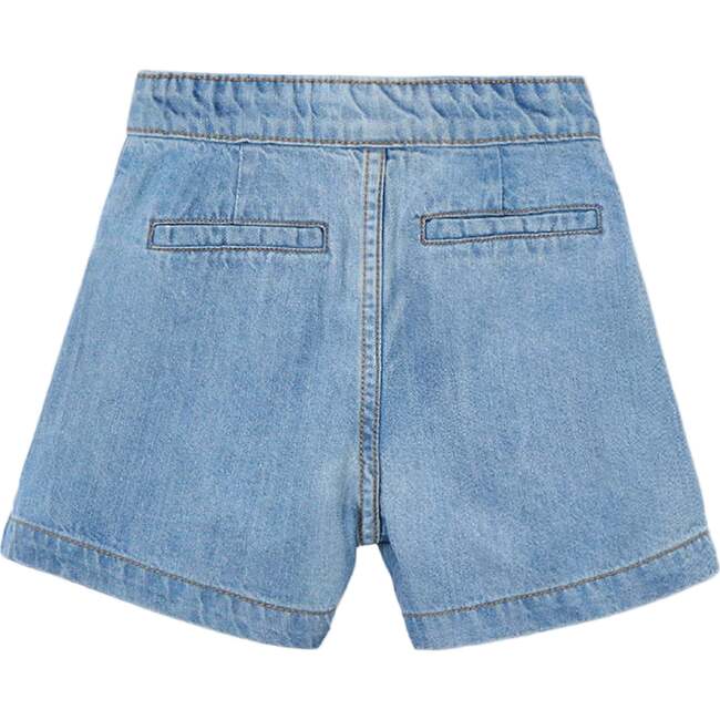 Denim Shorts With Button Detail, Light Blue