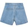 Denim Shorts With Button Detail, Light Blue - Shorts - 2