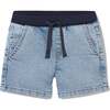 Light Denim Baby Shorts, Blue - Shorts - 1 - thumbnail