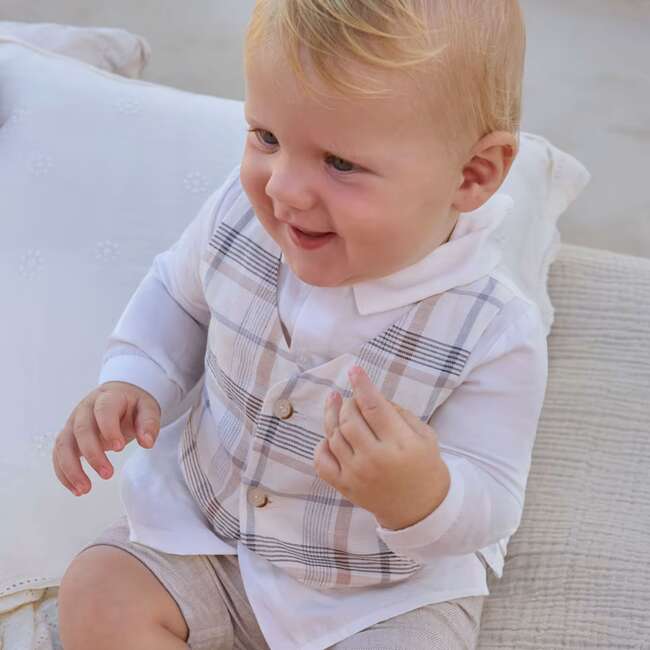 Formal Set, White & Beige - Mixed Apparel Set - 4